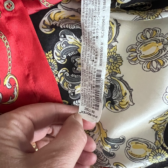 Zara - Coral Woman Chain Print Blouse - Picture 9 of 10